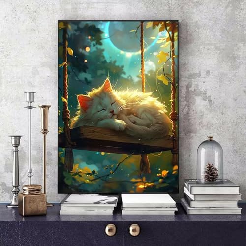 Malen Nach Zahlen Erwachsene Katze Malen Nach Zahlen Tier, DIY Set Erwachsene Paint by Numbers mit 3 Pinsel und Acrylfarben für Zimmer Deko Wohnzimmer, Geschenke für Frauen 100 x 135 cm -bby2506F7 Malen Nach Zahlen Erwachsene Katze Malen Nach Zahlen Tier, DIY Set Erwachsene Paint by Numbers mit 3 Pinsel und Acrylfarben für Zimmer Deko Wohnzimmer, Geschenke für Frauen 100 x 135 cm -bby2506F7 von Generic