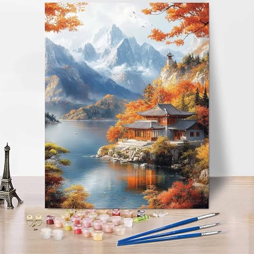 Malen Nach Zahlen Erwachsene Landschaft Malen Nach Zahlen Japan, DIY Set Erwachsene Anfänger Mit 3 - Pinseln und Acrylfarbe, Handgemalt Ölgemälde für Frauen, Deko Wohnzimmer 40×50cm Ohne Rahmen -XY491 Malen Nach Zahlen Erwachsene Landschaft Malen Nach Zahlen Japan, DIY Set Erwachsene Anfänger Mit 3 - Pinseln und Acrylfarbe, Handgemalt Ölgemälde für Frauen, Deko Wohnzimmer 40×50cm Ohne Rahmen -XY491 von Generic