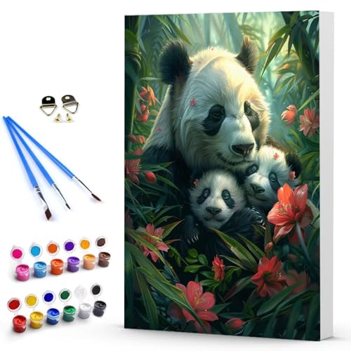 Malen Nach Zahlen Erwachsene Panda Malen Nach Zahlen Bastelset Erwachsene, DIY Blume Mit Pinseln und Acrylfarben Handgemalt Ölgemälde Leinwand Set, Home Deko 100 x 135 CM Ohne Rahmen -TL2503ZR8 Malen Nach Zahlen Erwachsene Panda Malen Nach Zahlen Bastelset Erwachsene, DIY Blume Mit Pinseln und Acrylfarben Handgemalt Ölgemälde Leinwand Set, Home Deko 100 x 135 CM Ohne Rahmen -TL2503ZR8 von Generic
