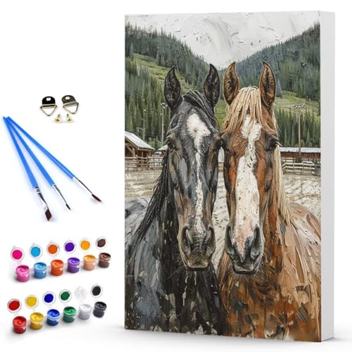 Malen Nach Zahlen Erwachsene Pferd Malen Nach Zahlen Bastelset Erwachsene, DIY Tier Mit Pinseln und Acrylfarben Handgemalt Ölgemälde Leinwand Set, Home Deko Geschenk 30 x 40 CM Ohne Rahmen -TL2503DH Malen Nach Zahlen Erwachsene Pferd Malen Nach Zahlen Bastelset Erwachsene, DIY Tier Mit Pinseln und Acrylfarben Handgemalt Ölgemälde Leinwand Set, Home Deko Geschenk 30 x 40 CM Ohne Rahmen -TL2503DH von Generic