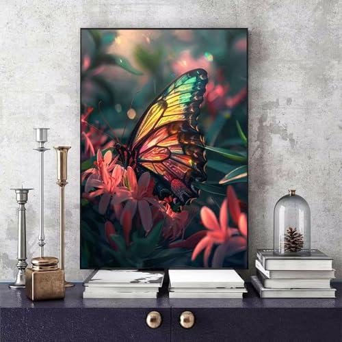 Malen Nach Zahlen Erwachsene Schmetterling Malen Nach Zahlen Tier, DIY Set Erwachsene Paint by Numbers mit 3 Pinsel und Acrylfarben für Zimmer Deko Wohnzimmer, Geschenke 30 x 40 cm -bby2506IM19G Malen Nach Zahlen Erwachsene Schmetterling Malen Nach Zahlen Tier, DIY Set Erwachsene Paint by Numbers mit 3 Pinsel und Acrylfarben für Zimmer Deko Wohnzimmer, Geschenke 30 x 40 cm -bby2506IM19G von Generic