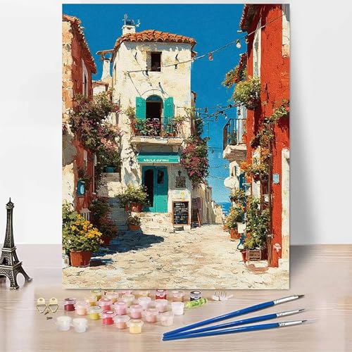 Malen Nach Zahlen Erwachsene Stadt Malen Nach Zahlen Landschaft, DIY Set Erwachsene Mit 3 - Pinseln und Acrylfarbe, Handgemalt Ölgemälde für Frauen, Deko Wohnzimmer 40 x 50 cm Ohne Rahmen -XY589 Malen Nach Zahlen Erwachsene Stadt Malen Nach Zahlen Landschaft, DIY Set Erwachsene Mit 3 - Pinseln und Acrylfarbe, Handgemalt Ölgemälde für Frauen, Deko Wohnzimmer 40 x 50 cm Ohne Rahmen -XY589 von Generic