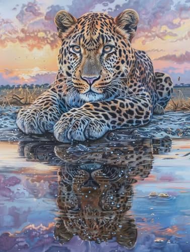 Malen Nach Zahlen Erwachsene Tier, Malen Nach Zahlen Leopard, DIY Basteln Erwachsene Leinwand Kit Mit Pinseln und Acrylfarbe, DIY Paint by Numbers Kits, für Wanddeko, Geschenk, 60x90cm O-1110 Malen Nach Zahlen Erwachsene Tier, Malen Nach Zahlen Leopard, DIY Basteln Erwachsene Leinwand Kit Mit Pinseln und Acrylfarbe, DIY Paint by Numbers Kits, für Wanddeko, Geschenk, 60x90cm O-1110 von Generic