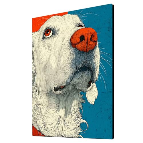 Malen Nach Zahlen Erwachsene Tier DIY Set Erwachsene mit Leinwand zum Bemalen Hund 40x55 cm 36 Farben Acrylfarben Set und Pinsel, Malen Nach Zahlen Kinder für Deko Wohnzimmer Geschenke 2YH-1044 Malen Nach Zahlen Erwachsene Tier DIY Set Erwachsene mit Leinwand zum Bemalen Hund 40x55 cm 36 Farben Acrylfarben Set und Pinsel, Malen Nach Zahlen Kinder für Deko Wohnzimmer Geschenke 2YH-1044 von Generic