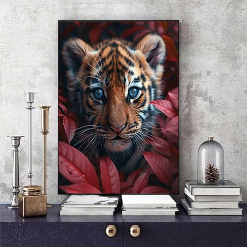 Malen Nach Zahlen Erwachsene Tiger Malen Nach Zahlen Tier, DIY Set Erwachsene Paint by Numbers mit 3 Pinsel und Acrylfarben für Zimmer Deko Wohnzimmer, Geschenke für Frauen 50 X 65 CM -bby25061Y Malen Nach Zahlen Erwachsene Tiger Malen Nach Zahlen Tier, DIY Set Erwachsene Paint by Numbers mit 3 Pinsel und Acrylfarben für Zimmer Deko Wohnzimmer, Geschenke für Frauen 50 X 65 CM -bby25061Y von Generic