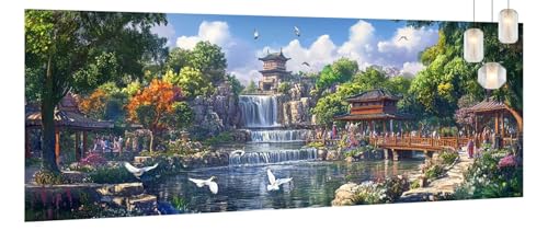 Malen Nach Zahlen Erwachsene Wasserfall, DIY Paint by Numbers für Anfänger, Bastelset Handgemalt Ölgemälde Kreativ Set Mit 3-Pinseln und Acrylfarbe, Geschenk Home Wand Décor Landschaft 60 X 120cm Y673 Malen Nach Zahlen Erwachsene Wasserfall, DIY Paint by Numbers für Anfänger, Bastelset Handgemalt Ölgemälde Kreativ Set Mit 3-Pinseln und Acrylfarbe, Geschenk Home Wand Décor Landschaft 60 X 120cm Y673 von Generic
