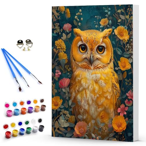 Malen Nach Zahlen Eule Blume Malen Nach Zahlen Kinde, Anfänger, Kreatives für Erwachsene Leinwand öLgemäld Kit, Mit 3 - Pinseln und Acrylfarbe, Frauen Home Deko Geschenk 100 x 135 cm -TL2503PV Malen Nach Zahlen Eule Blume Malen Nach Zahlen Kinde, Anfänger, Kreatives für Erwachsene Leinwand öLgemäld Kit, Mit 3 - Pinseln und Acrylfarbe, Frauen Home Deko Geschenk 100 x 135 cm -TL2503PV von Generic