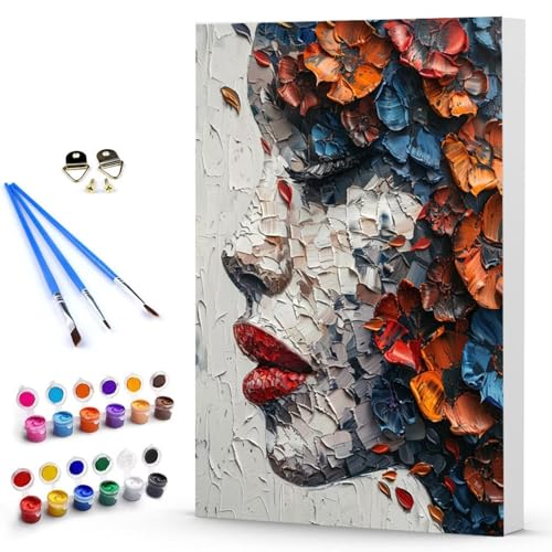 Malen Nach Zahlen Frau Blume Malen Nach Zahlen Kinde, Anfänger, Kreatives für Erwachsene Leinwand öLgemäld Kit, Mit 3 - Pinseln und Acrylfarbe, Frauen Home Deko Geschenk 100x135 cm -TL25036TAJ Malen Nach Zahlen Frau Blume Malen Nach Zahlen Kinde, Anfänger, Kreatives für Erwachsene Leinwand öLgemäld Kit, Mit 3 - Pinseln und Acrylfarbe, Frauen Home Deko Geschenk 100x135 cm -TL25036TAJ von Generic