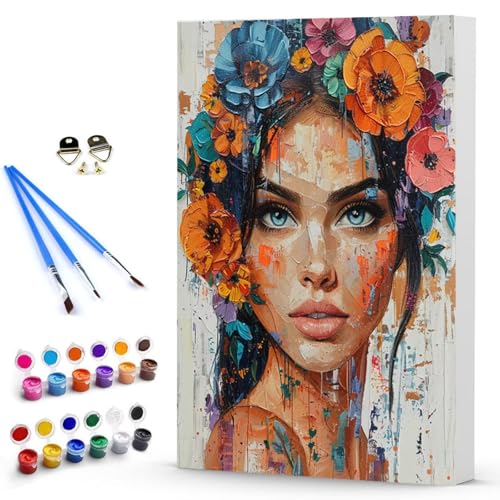 Malen Nach Zahlen Frau Blume Malen Nach Zahlen Kinde, Anfänger, Kreatives für Erwachsene Leinwand öLgemäld Kit, Mit 3 - Pinseln und Acrylfarbe, Frauen Home Deko Geschenk 100x135 cm -TL2503M5GQ Malen Nach Zahlen Frau Blume Malen Nach Zahlen Kinde, Anfänger, Kreatives für Erwachsene Leinwand öLgemäld Kit, Mit 3 - Pinseln und Acrylfarbe, Frauen Home Deko Geschenk 100x135 cm -TL2503M5GQ von Generic
