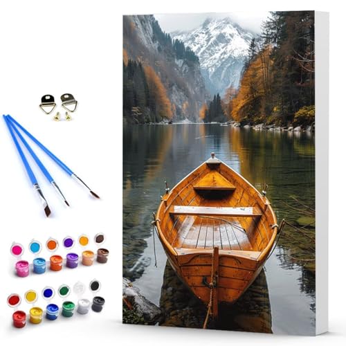 Malen Nach Zahlen Kleines Boot Landschaft Malen Nach Zahlen Kinde, Anfänger, Kreatives für Erwachsene Leinwand öLgemäld Kit, Mit 3 - Pinseln und Acrylfarbe, Home Deko Geschenk 50 x 65 CM -TL2503W3 Malen Nach Zahlen Kleines Boot Landschaft Malen Nach Zahlen Kinde, Anfänger, Kreatives für Erwachsene Leinwand öLgemäld Kit, Mit 3 - Pinseln und Acrylfarbe, Home Deko Geschenk 50 x 65 CM -TL2503W3 von Generic