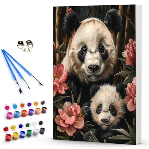 Malen Nach Zahlen Panda Blume Malen Nach Zahlen Kinde, Anfänger, Kreatives für Erwachsene Leinwand öLgemäld Kit, Mit 3 - Pinseln und Acrylfarbe, Frauen Home Deko Geschenk 100 x 135 cm -TL25033H Malen Nach Zahlen Panda Blume Malen Nach Zahlen Kinde, Anfänger, Kreatives für Erwachsene Leinwand öLgemäld Kit, Mit 3 - Pinseln und Acrylfarbe, Frauen Home Deko Geschenk 100 x 135 cm -TL25033H von Generic