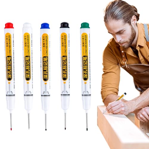 Marker mit tiefer Reichweite, Markierstift für tiefe Löcher, langer Stift, schnell trocknend, multifunktionaler Marker für tiefe Löcher, Marker mit langer Spitze für die Dekoration von Generic