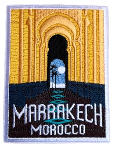 Generic Marrakesch Marokko Patch (8,9 cm) bestickter Aufnäher zum Aufbügeln oder Aufnähen, Reise-Souvenir-Emblem, Geschenkflicken, KarmA613, groß von Generic