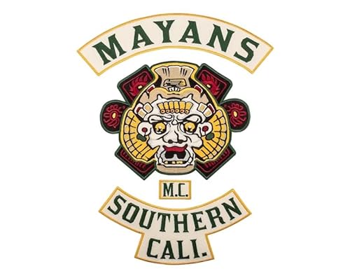 Mayans MC Großer Aufnäher, Southern Cali Biker Gang Embroidered Back Jacket Emblem, Iron on von Generic
