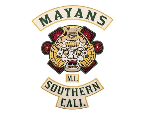 Mayans MC Großer Aufnäher Southern Cali Biker Gang Bestickte Rückseite Jacke Emblem Aufbügler von Generic