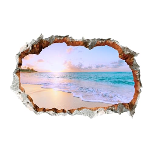 Meeresstrand Wandaufkleber mit gebrochenem Loch und Sandstrand, Wand-Dekoration für Wohnzimmer Meeresstrand Wandaufkleber mit gebrochenem Loch und Sandstrand, Wand-Dekoration für Wohnzimmer von Generic