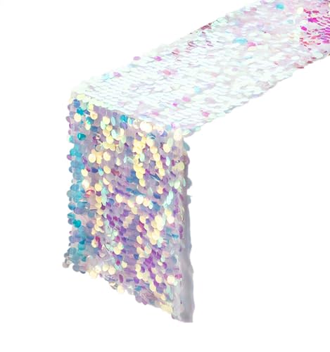 Meerjungfrau Tischläufer,Meerjungfrau Tischdekorationen Pailletten Tischdeckchen für Partys Meerjungfrau Tischläufer-Glitzerdecke für Sommergeburtstagsdekorationen Meerjungfrau Tischläufer,Meerjungfrau Tischdekorationen Pailletten Tischdeckchen für Partys Meerjungfrau Tischläufer-Glitzerdecke für Sommergeburtstagsdekorationen von Generic