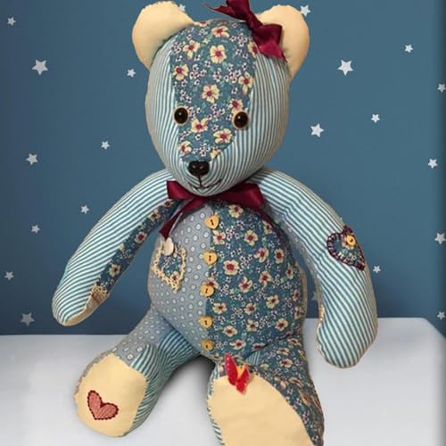 Memory Bear Schablonen-Lineal-Set, 10 Stück Memory Bear Schnittmuster-Vorlage mit Anleitung (evtl. nicht in deutscher Sprache), Acryl-Quilt-Vorlage, Schneideset zum Nähen von Bärenmuster-Vorlagen, von Generic