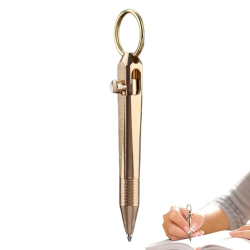 Messing Stift - Pocket -Kugelschreiber tragbarer zartes Signature Pen | Kurzer Absatz Taschen - -Reisestift, Signature Stift Bolzen -Action -Kugelstift für Nnotebook -Taschen von Generic