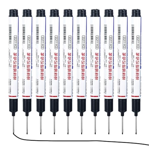 Metallmarkierstift-Set - 10 Stück wasserdichte Holzmarkierung | Machinist Marking Pen, Tiefer Marker für Hardware-Dekorationen, Präzisions-Langkopfstift Für , Me von Generic