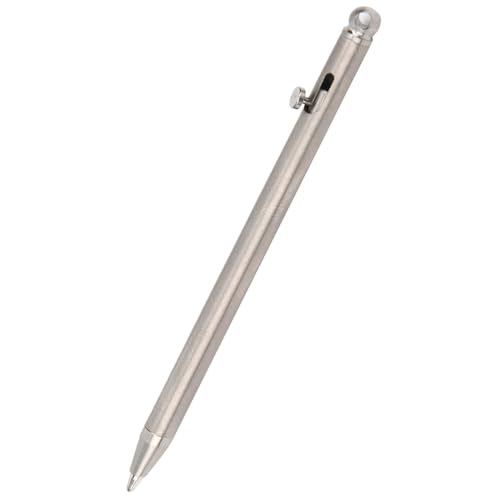 Mini-Kugelschreiber, Schlüsselanhänger-Stift, Tragbarer Schlüsselanhänger-Stift, Schild, Mini-Stift, Reines Titan, EDC-Kugelschreiber, Schreibgerät (SILVER) von Generic