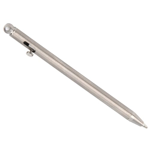 Mini-Kugelschreiber, Tragbarer Schlüsselanhänger, Stiftschild, Mini-Stift, Reines Titan, EDC, Mini-Schlüsselanhänger, Titan-Stift, Kugelschreiber, Schreibgerät (SILVER) von Generic