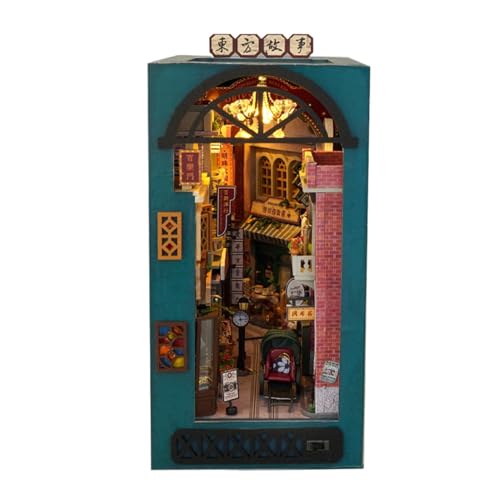 Miniatur Buchständer - Diorama Buchecken-Set, kreative LED-Beleuchtung | Bastelset für Erwachsene, Teenager Anfänger, Retro Bücherregal Einsatz als dekoratives Zubehör für den Sommer Miniatur Buchständer - Diorama Buchecken-Set, kreative LED-Beleuchtung | Bastelset für Erwachsene, Teenager Anfänger, Retro Bücherregal Einsatz als dekoratives Zubehör für den Sommer von Generic