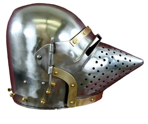 Mittelalterlicher Helm mit Schweinegesicht, Hounskull Italienischer Bascinet-Helm, Ritter, Larp, Kriegerhelm, Kreuzritter, Schweinshelm, Rollenspiel-Kostüm Mittelalterlicher Helm mit Schweinegesicht, Hounskull Italienischer Bascinet-Helm, Ritter, Larp, Kriegerhelm, Kreuzritter, Schweinshelm, Rollenspiel-Kostüm von Generic