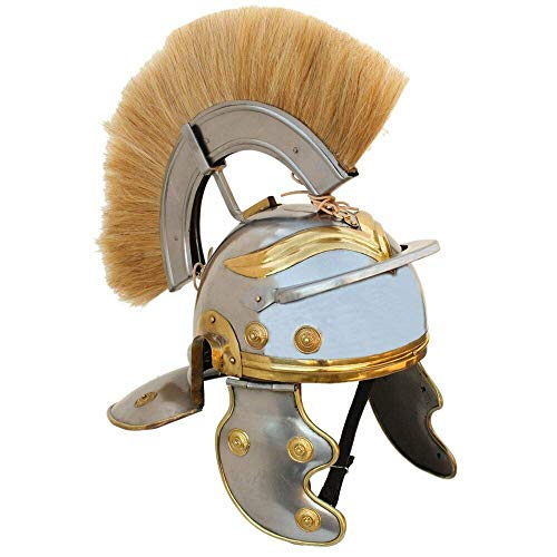 Mittelalterlicher römischer Centurion-Helm tragbarer Spartanischer Helm LARP Kostüme Metall Centurion Helm Halloween von Generic