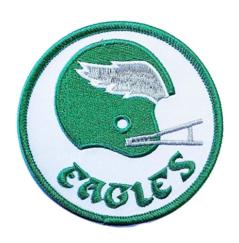 Mjshop29 Rugby-Fans Philadelphia Kreis Fly Eagles Logo Patch Stickerei (weiß) American Football Fan Favorite Team Eisen auf Nähen auf Patch von Generic