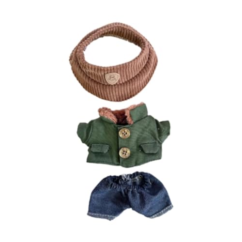 Mode Puppen Kleidung Outfits ACCS Miniatur Kostüm für 15-17cm Puppen Jungen Puppen, Mantel Hose Hut von Generic