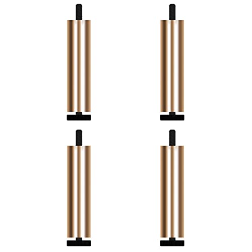 Möbelbeine Aus Metall, Ersatzbeine Für Sofas, EIN Set Mit 4 Runden Möbelbeinen Mit M6-Gewinde Und Einstellbarer Höhe Für Sofas, Möbel, Stühle Und Betten von Generic