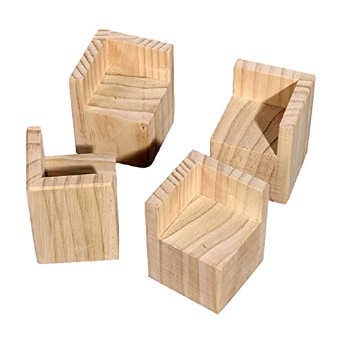 Möbelbeine aus Massivholz, Sofafüße, Betterhöhungen, Sofabeine, Stuhlbett, erhöhte Füße, Schrankfüße, Sofafüße, stabile Holzbasis für Sofa/Teetisch, 4er-Pack (Größe: 10 cm) von Generic