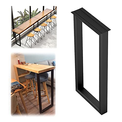 Möbelbeine aus schwarzem Metall, quadratische Tischbeine im industriellen Stil, dekorative DIY-Lagerregalbeine, Stützfüße für Restaurantbartheken, Ersatzbeine, mit Schrauben,Black-30 * 100cm von Generic