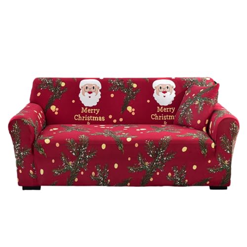 Möbelschutz Sofa – Sessel-Couch-Bezüge, Stuhl-Schonbezüge Weihnachten | Stretch-Sessel-Couchbezüge aus elastischem Stoff für Weihnachten, weihnachtliche Stuhlbezüge für Esszimmermöbel von Generic