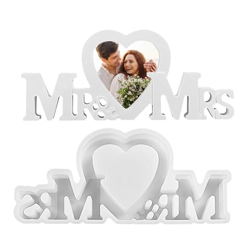 Mr & Mrs Heart Silikonform, & Harz Gussform, Hochzeit Silikonform Schimmelmant Mr. & Mrs. Resin Casting Form von Generic