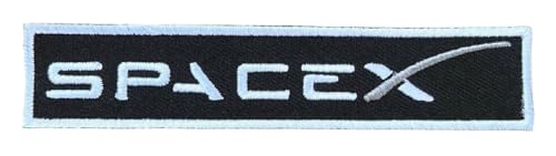 NASA SpaceX Logo Patch (10,2 cm) bestickt zum Aufbügeln oder Aufnähen Dragon Crew Abzeichen DM-2 Space Mission Emblem DIY Geschenk Patches von Generic