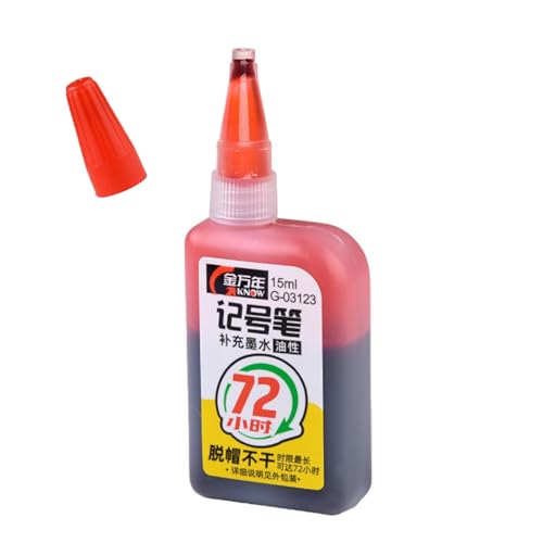 Nachfülltinte für Marker, Nachfülltinte für Permanentmarker, 72 Stunden Super Color Nachfülltinte für Permanentmarker - Mehrfarbiges Marker-Zubehör auf Ölbasis, Fourn von Generic