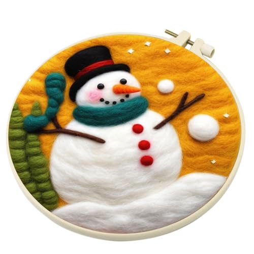 Nadelspitze Set für Erwachsene Anfänger - Filznadel-Set, Cartoon Wolle Stickset | Weihnachten Filz Set Handgemacht für Anfänger Anfänger Nadelspitze Set für Erwachsene Anfänger - Filznadel-Set, Cartoon Wolle Stickset | Weihnachten Filz Set Handgemacht für Anfänger Anfänger von Generic