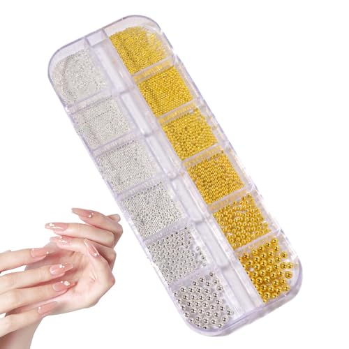 Nagelperlen, Nagelperlen, Dekoration für Nagelkunst | 3D Minue Mini Seite Manucure Gold Kaviar Perlen Dekoration für Schmuck Nagelperlen, Nagelperlen, Dekoration für Nagelkunst | 3D Minue Mini Seite Manucure Gold Kaviar Perlen Dekoration für Schmuck von Generic
