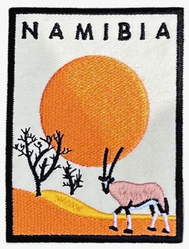 Namibia Afrika Patch (8,9 cm) bestickter Aufnäher zum Aufbügeln oder Aufnähen, Reise-Souvenir-Emblem, perfekt für Rucksäcke, Gepäck, Hüte, Taschen, Geschenk-Patches von Generic