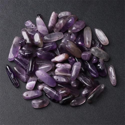 Natursteinperlen mit unregelmäßigen Zähnen, Howlith, Amazon, Jaspis, Punktsteinperlen Nr. 17, Amethyst, 10–24 mm, ca. 50 Stück, 20–50 Stück von Generic