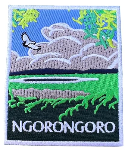 Ngorongoro Conservation Tansania Patch (8,9 cm) Aufbügler / Aufnäher, Reise-Souvenir, Afrika, Urlaub, Emblem, Rucksack, Gepäck, Geschenkflicken von Generic