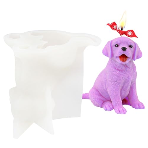 Niedliche Hunde-Seifenformen – Niedliche Kleine Golden Retriever-Seifenformen, 3D-Hunde-Silikon-Kerzenform, Bastelbedarf Für Die Herstellung Von Aromatherapie-Kerzenseifen-Lotion-Riegeln von Generic