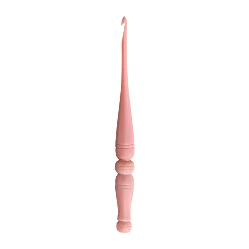 Ommi Stromlinienförmige Häkelnadel mit ergonomisch geformten Griff | Handgefertigte Häkelnadel, 17,8 cm Länge, Stricknadel, Kunsthandwerk | Tolles Geschenk! (Pink, 7 mm) von Generic