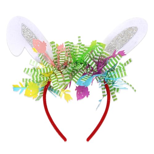 Ostern Hasenohren Haarreif, Hasenohren Stirnband Mit Blumen Neuheit Maskeraden Frauen Ostern Bunny Kostüm Cosplay Karneval Geburtstagsfeiern für Kinder Erwachsene von Generic