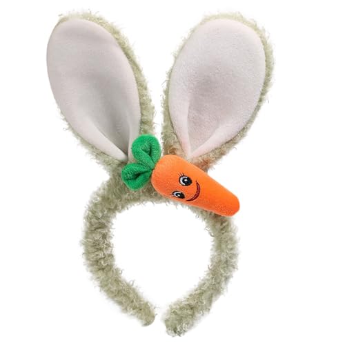 Ostern Hasenohren Haarreif, Plüsch Osterhasen-Stirnband, Bunny Karotte Plüsch Haarreifen, Hase Kostüm, Osterhasen Hüte Kostüm Zubehör für Kinder Erwachsene Ostern, Cosplay, Halloween Karneval von Generic