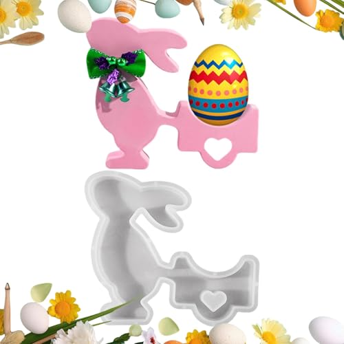 Ostern -Keksformen, tierische Seifenform - Kaninchen ziehen Karren Silikonform,Easy-Freisetzung Osterhandwerksgusswerkzeug für Partys, Hochzeiten, Heimdekoration, Heimdekoration von Generic