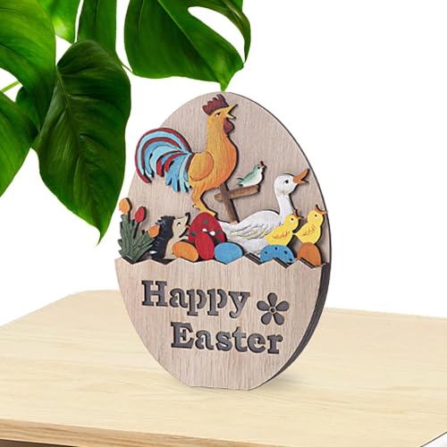 Ostern-Tischdekorationen aus Holz,Ostern-Tischdekoration aus Holz, Holzschnitzereien erhellen Osterdekorationen, Niedliche Tischdekoration, Nachtlicht für Familie, Freunde, Kollegen von Generic