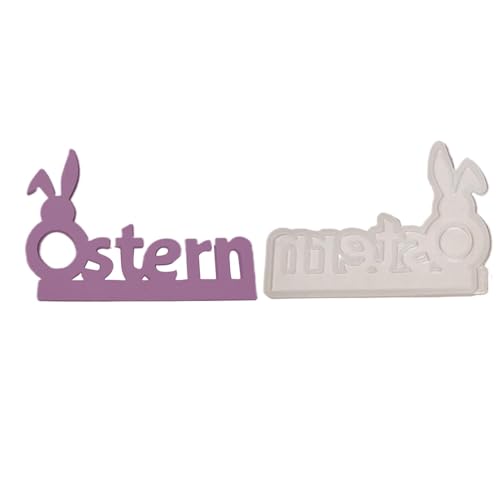 Ostern-Ton-Formen, Ostern Formen für Harz - Alphabet Bunny Ornament Gießform,Ostern Harz Gussform Silikon Zement Gips Ornament Formen Ostern-Ton-Formen, Ostern Formen für Harz - Alphabet Bunny Ornament Gießform,Ostern Harz Gussform Silikon Zement Gips Ornament Formen von Generic